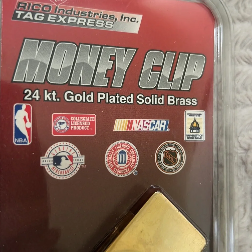 Chicago Cubs Money Clip 24 kt. Gold Plated Solid Brass officially licensed prdct